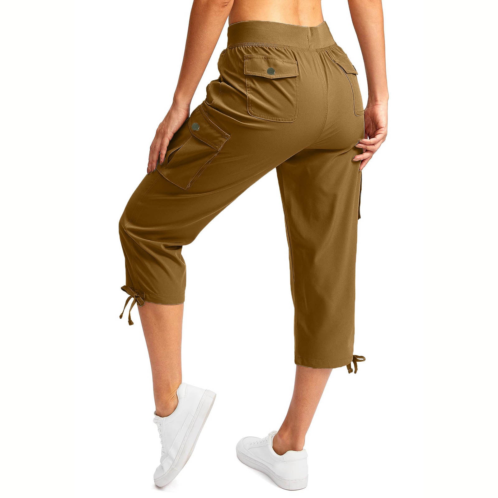 Sporty casual loose-fitting drawstring cargo pants