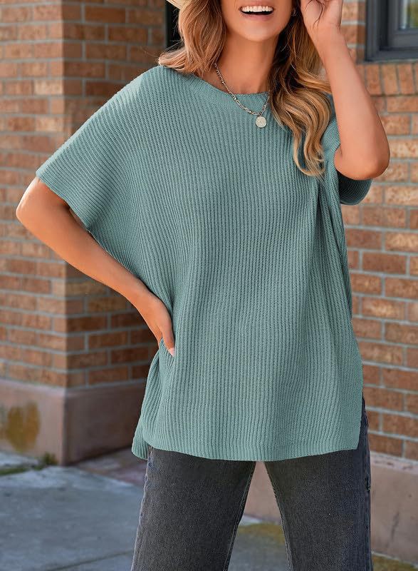 Women's short-sleeved jacket with pine drop shoulders
