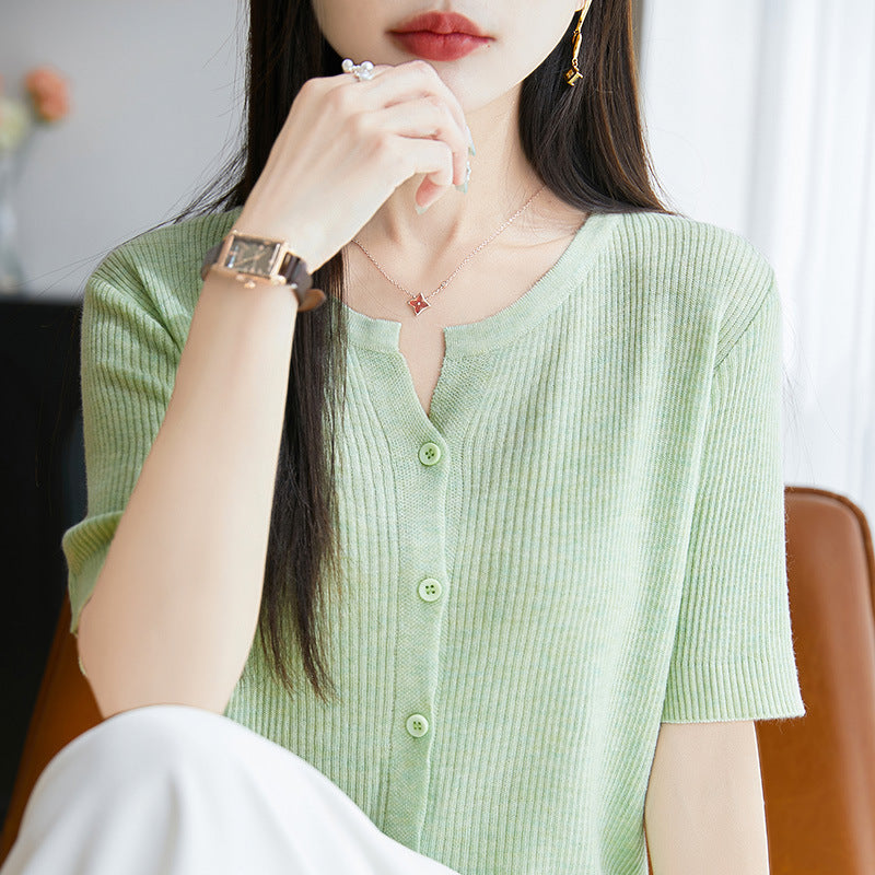 Summer thin knit cardigan